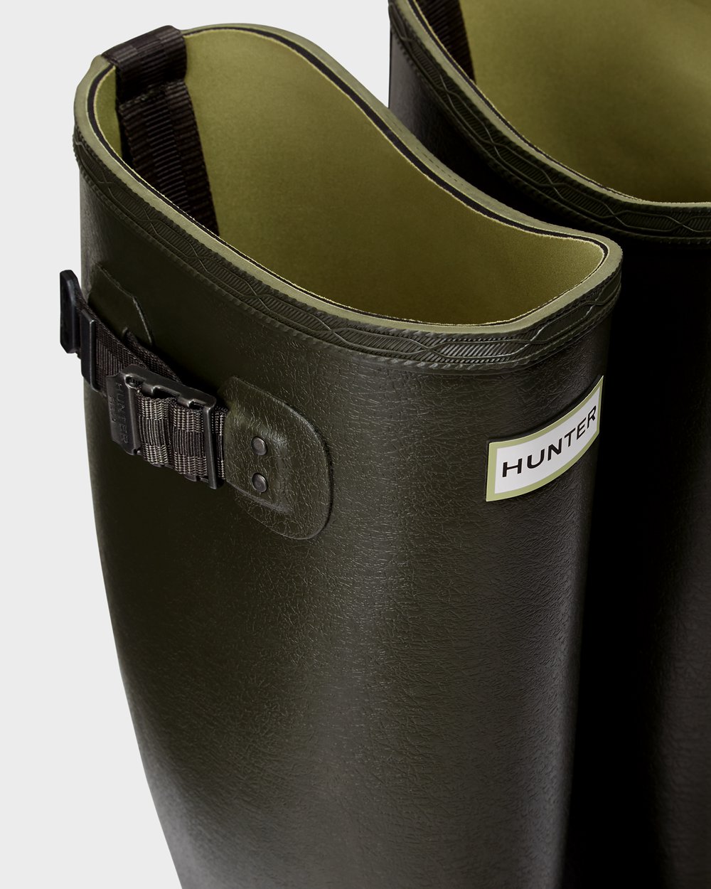 Hunter Balmoral Wide Fit Rain Boots - Buy Mens Dark Olive - LHZEBG294